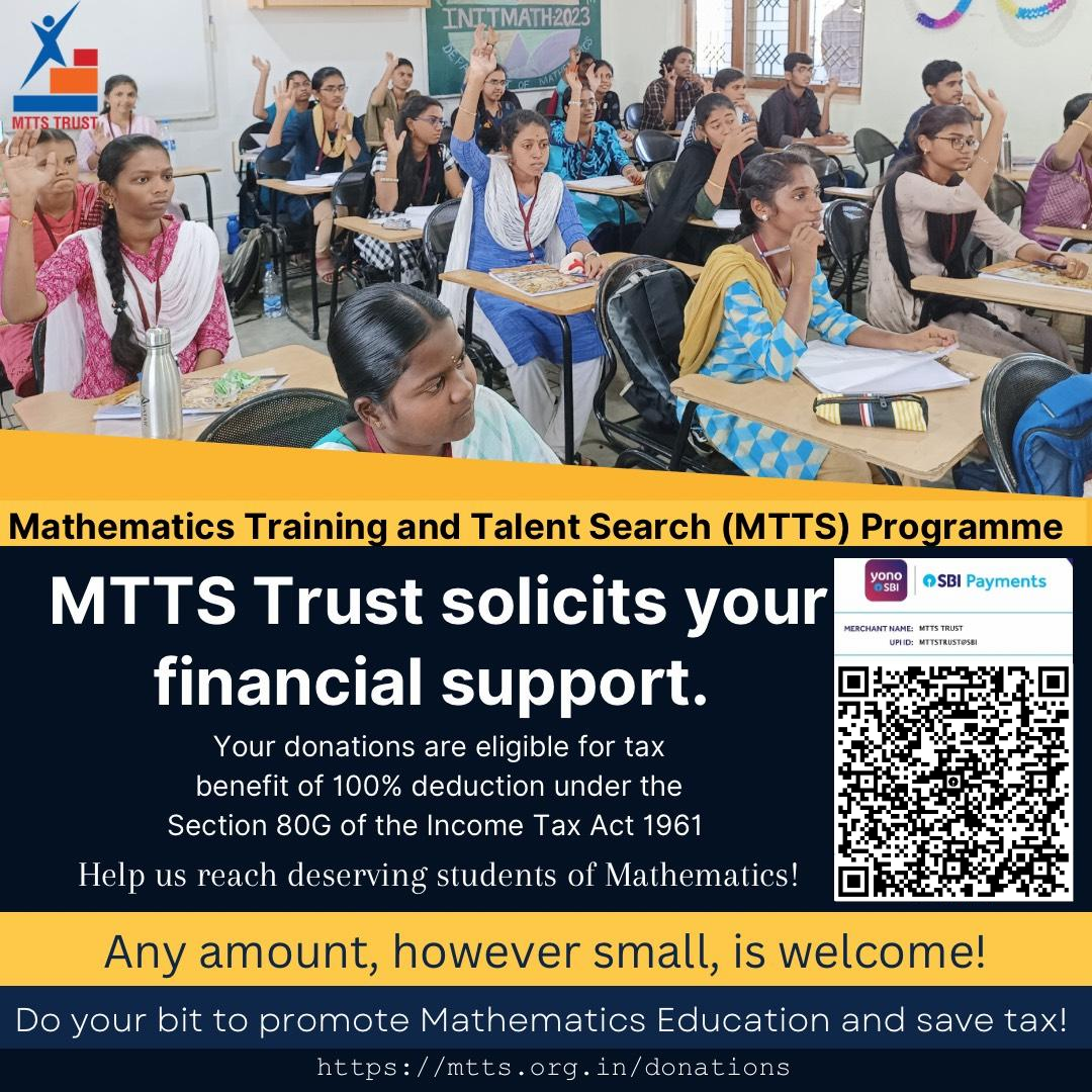 Mathematics Training and Talent Search Programme – Organized by MTTS Trust
